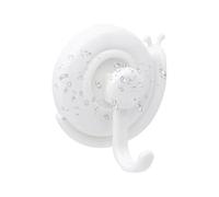 Shower Hook with Suction Cup - Strong Heavy Duty Snail Bathroom Wall Mount, Reusable Hanger, Elegant Towel Rail | Neatly Organised Hook for Kitchen Cabinet, Fridge