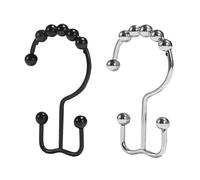 Shower Hooks - Hook for Lining er Double Sliding Curtains, 12 Pieces | Shower Rings Hooks | Pegs for the Home Window, Wardrobe, Bathroom, Dormitory, Hotel, La Pale