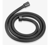 Shower Hose 1.5/2M Black SUS 304 Flexible Shower Hose Long Bathroom Water Extension Plumbing Pipe Pulling Tube Bath Accessories for Bathroom(150cm)