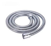 Shower Hose 1.5/2M Shower Hose Stainless Steel Shower Pipe Black/Silver Bathroom Supplies Tube PVC Bath Faucet Replacement Parts Fixture for Replacement(Silver,1.5m)