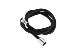 Shower Hose 1.5/2M Silicone Flexible Shower Hose Anti-Winding High Pressure Pipe Explosion-Proof Tube Bathroom Accessories(Black,200CM)