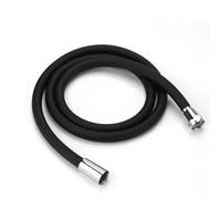 Shower Hose 1.5/2M Silicone Flexible Shower Hose High Pressure Anti-Winding Flexible Tube Pipe for Shower Head Faucet Bathroom Accessories(Black,200CM)