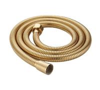Shower Hose 1.5m/2m Antique/Golden/Black/Gray Color Shower Hose, Long Bathroom Shower Water Hose Extension Plumbing Pipe Shower Head Hose(Golden Color,200cm)