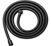 Shower Hose 1.5m/ 2m G1/2 Inch Flexible Shower Hose Stainless Steel Chrome Bathroom Water Head Shower Head Extension Pipe for Replacement(Black,200cm)