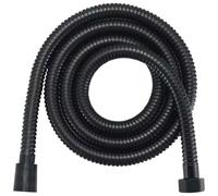 Shower Hose 1.5m 2m Long Bathroom Flexible Shower Hose Black 2 Meters Metal Stainless Steel Head G1/2" Tube(2M Black)