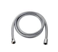 Shower Hose 1.5m 2m Long Bathroom Flexible Shower Hose Black 2 Meters Metal Stainless Steel Head G1/2" Tube(2M Sliver)