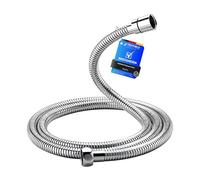 Ibergrif Shower Hose 1.7m, Stainless Steel Shower Pipe Anti Twist, Anti-Kink, Leakproof Universal Standard Fit G1/2 Replacement with Copper Connectors, Chrome M20109-17