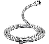 GRIFEMA G851-18 1.8M Shower Hose Stainless Steel Replacement Flexible Hose Anti-Kink Shower Pipe with 2 Washers for Bathing Toilet Cleaning Pet Bathing, Siver