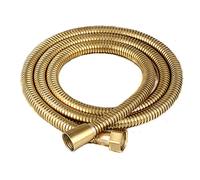 Shower Hose 1M 1.5M 2M 3M Extra Long Shower Hose for Handheld Shower Head Stainless Steel Pipe Brass Nut Thickening 97 (Color : Gold, Size : 2M)