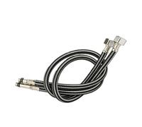Shower Hose 2Pcs G1/2'' Stainless Steel Nylon Braided Tube Pipe Hose Silicone Plumbing Thermoresistant Tap Basin Faucet Sink Kitchen Bathroom for Replacement