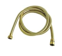 Shower Hose Bathroom Fitting Stainless Steel PVC Soft Bath Tube Accessory 1.5 Meter Water Pipe Connector Chrome Gold for Bathroom Showers(SS Gold)