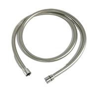 Shower Hose Bathroom Fitting Stainless Steel PVC Soft Bath Tube Accessory 1.5 Meter Water Pipe Connector Chrome Gold for Bathroom Showers(PVC Brushed)