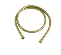Shower Hose Bathroom Fitting Stainless Steel PVC Soft Bath Tube Accessory 1.5 Meter Water Pipe Connector Chrome Gold for Bathroom Showers(PVC Gold)