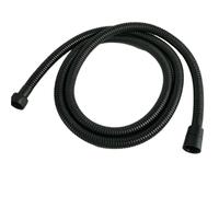 Shower Hose Bathroom Fitting Stainless Steel PVC Soft Bath Tube Accessory 1.5 Meter Water Pipe Connector Chrome Gold for Bathroom Showers(SS Black)