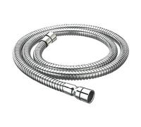 Shower Hose Chrome 11MM X 1.5M, Stainless Steel Construction with Rubber Sealing washers, 1 in Pack