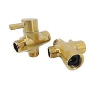 Shower Hose Diverter 3 Way Gold-Plating Stainless G7/8" G1/2" T Adapter Water Tap Faucet Valve Diverter Brass Separator for Toilet Shower(G1 2)
