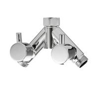 Shower Hose Diverter Brass Dual Shut-Off Valve G1/2 3-Way Shower Diverter for Head Bathtub Faucet 2 Handles(Chrome Y-Valve)