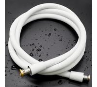 Shower Hose Extra Long 3 m, Ultra Soft Silicone Shower Hose Replacement, Anti-Sink Designed Handheld Shower Head Hose Extension with Brass Insert and Nut, White