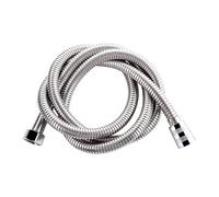 Shower Hose Garden Water Hose Shower Flexible Black Pull Pipe Accessories Bathroom 1.5/2M Extension Pipes Extendable Hoses Home(Silver,2M)