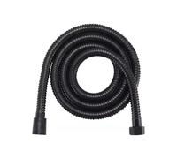 Shower Hose Long Extendable Garden Hose Bathroom Black/Silver Plumbing Extension Pipes 1.5/2M Stainless Steel Fittings Home Shower Pipe(2M)