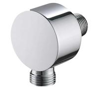 Shower Hose Outlet Elbow Round Concealed Fitting Chrome Wall Mounted Brass