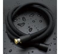 SHOWER HOSE SHORT, Ultra-Soft Silicone Shower Hose Extension, Anti-Kink Designed Long Handheld Shower Head Hose Replacement with Brass Insert and Nut, 39 Inches, Black