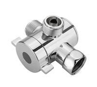 Shower Hose Splitter ABS Diverter Valve G1/2 Splitter 3 Way Water Separator Shower Tee Adapter Adjustable Faucet Switcher(2 Way Diverter-B)