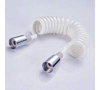 Shower Hose, Stainless Steel Universal Replacement Hose,Shower Copper Cap Foam Bidet Telescopic Spring 1.5m PVC Flexible Retractable