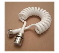 Shower Hose, Stainless Steel Universal Replacement Hose,Shower Pipe 1.5m/2m/3m Telescopic EVA Bathroom Spring Flexible(White)