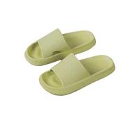 Shower House Step On The Sense Of Shit Slippers Summer Home Wear Soft-Soled Non-Slip Shoes Simple Men'S Slippers-Green-44-45