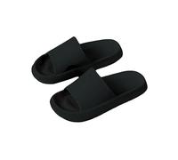 Shower House Step On The Sense Of Shit Slippers Summer Home Wear Soft-Soled Non-Slip Shoes Simple Men'S Slippers-Black-40-41