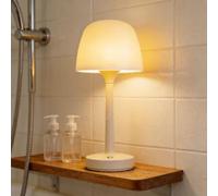 Shower Lamp, Waterproof Shower Lamp, Waterproof Bathroom Lamp with 16 Color Ocean Wave Projector, Rechargeable Table Lamp with Remote & Touch Control, for Living Room, Bathroom, Bathtub, Bedroom