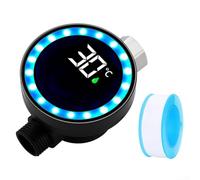 Shower LED Water Thermometer, G1/2 Thread 0-99°C Smart Temperature Display with Color-Coded Readings Real-Time Monitoring for Kids and Family Use