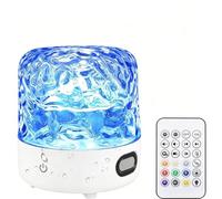 Shower Light,16 Colors Ocean Wave Lamp,Shower Lamp Waterproof with Bluetooth Speaker & White Noise, Bathroom Lamp Waterproof,Remote & Touch Control,Rechargeable for Bathroom Bathtub Bedroom Party
