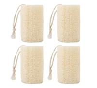 Shower Loofah, Organic Loofah Sponge, 4pcs Natural Sponge, Exfoliating Luffa Natural, Body Scrubber for Bathing, Shower