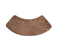 Shower Mat, Curved Non-slip Shower Mat Absorbent Floor Mat Fan-Shaped Carpet Shower Room Door Mat Toilet Foot Mat Bathroom (brown)