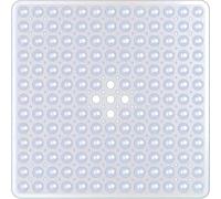 Shower Mat Non Slip Anti Mould, 53x53cm Square Shower Mats for Inside Shower, Anti-Slip Bath Mat with Strong Suction Cup, Drain Holes, Machine Washable, Ideal for the Elderly and Children (Clear)
