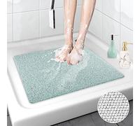 Shower Mat Non Slip Anti Mould: Bath Mats for Inside Bath- 53 x 53 cm Anti Slip Shower Mats for Inside Shower- Loofah Shower Mat Green Square Washable Shower Matt for Elderly Wet Room Quick Dry