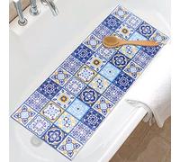 Shower Mat Non Slip, Extra Long Bath Tub Mat Non Slip Anti Mould 40x100cm, Loofah Bathroom Shower Mat for Inside Shower, Soft Textured Bath Massage Mat for Bathtub Bathroom Floor with Drain, Quick Dry