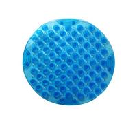 Shower Mat, Round Non-Slip Bath Mat With Suction Cup, Massage Function, Anti-mold and Antibacterial Rubber Shower Mat for Children, With Drainage Holes, Machine Washable (Transparent blue)