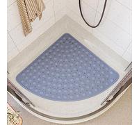 Shower Mat， Shower mat With Suction Cups,with Anti-Slip Griping,Comfortable for Feet,never Stains Or Blocks Your Drains,for Bathroom Wet Areas(Mo Gray,Length 70CM*width 70CM)