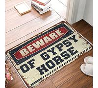 Shower Mat With Beware Of Gypsy Horse Work Office Decor Fame