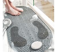 Shower Mats Bath Mat Non-Slip Bath Mats for Tub Grinding Floor Massage Mat Foot Mat with Removable Pumice Stone 15.7 x 31.4 inch Soft Bathtub Mat with Suction Cups & Drain Holes
