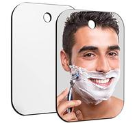 Shower Mirror Fogless for Shaving, 6 x 4 inches Small Mirror for Wall Camping, Frameless Portable Hanging Travel Mirrors, Unbreakable Handheld Locker, Makeup Plastic, Anti Fog Shave Mirrors, Bathroom