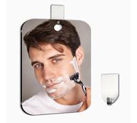 Shower Mirror Fogless for Shaving, Medium 20 x 15 Cm (Included Stainless Steel Hook ) Shaving Mirror for Shower,Shatterproof Plastic Small Wall Mirrors for Travel, Little, Camping, Hanging Espejos