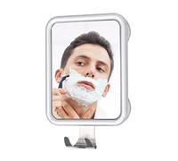 Shower Mirror,Fogless Shaving Mirror with 4 Strong Suction Cup and Razor Hook,Anti fog and Shatterproof Square Mirror for Bathroom,Shower,Vanity