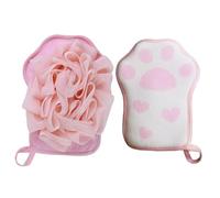 Shower Mitt , Scrub Mitt | Soft Body Scrubber in Cat Paw Shape - Professional Loofah Sponge, Glove , Elastic Shower Glove for in Bath