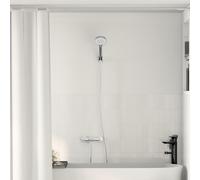 Shower Mixer Tap Chrome Brass 21x14x12.5cm Rectangular Modern Wall Mount13-17cm