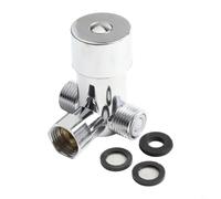 Shower Mixer Valve Solid Brass Thermostatic Mixing Valves Hot Cold Water Mixer Safety Switch Bathroom Fitting G1/2 Thread(Alloy)