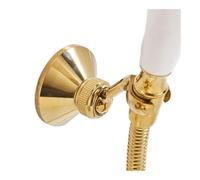 Shower Mounting Brackets Gold Brass Swivel Handheld Shower Holder Shower Head Seat Rack(Chrome)
